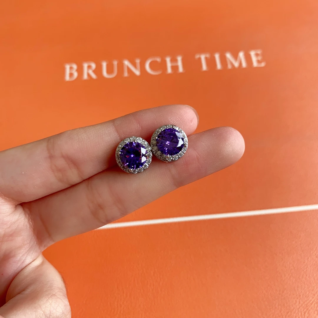 阿鲁沙-乌拉圭暴力紫高奢耳钉ED606