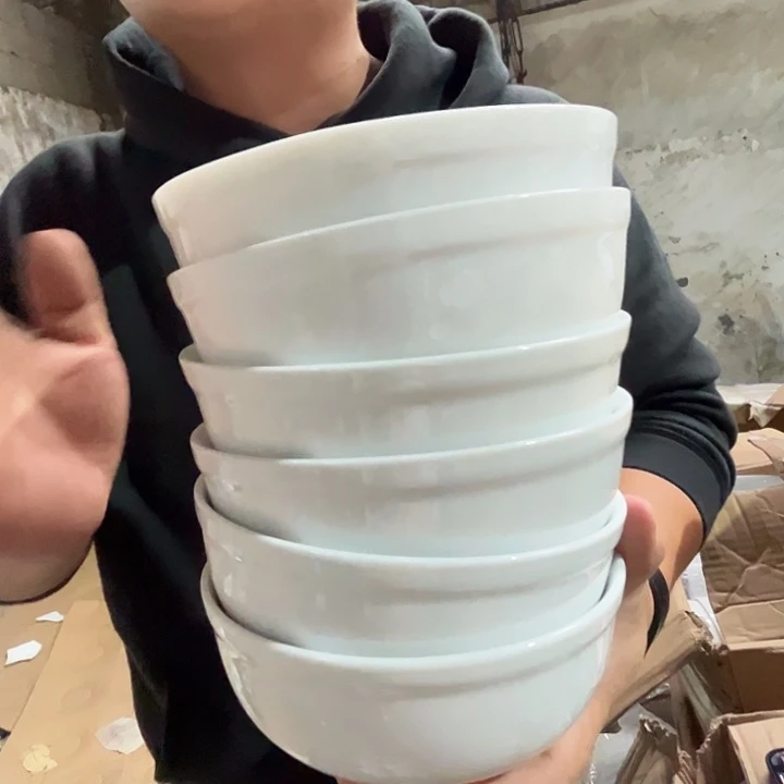 瓷片景德镇陶瓷6寸护边面碗6只