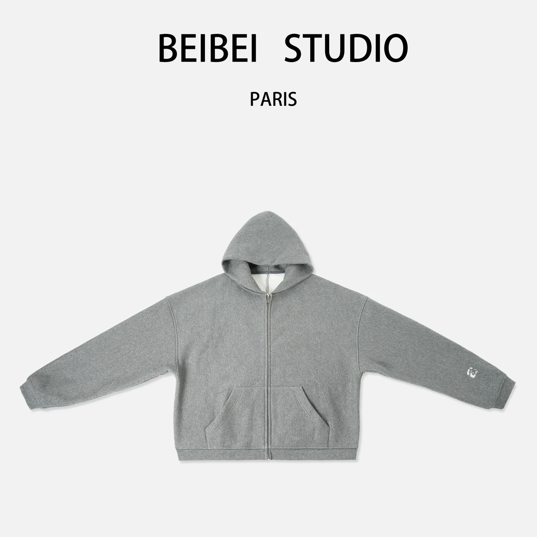 【贝贝专属】（经典纯净）2025潮流设计秋冬新款高街时尚开衫加绒