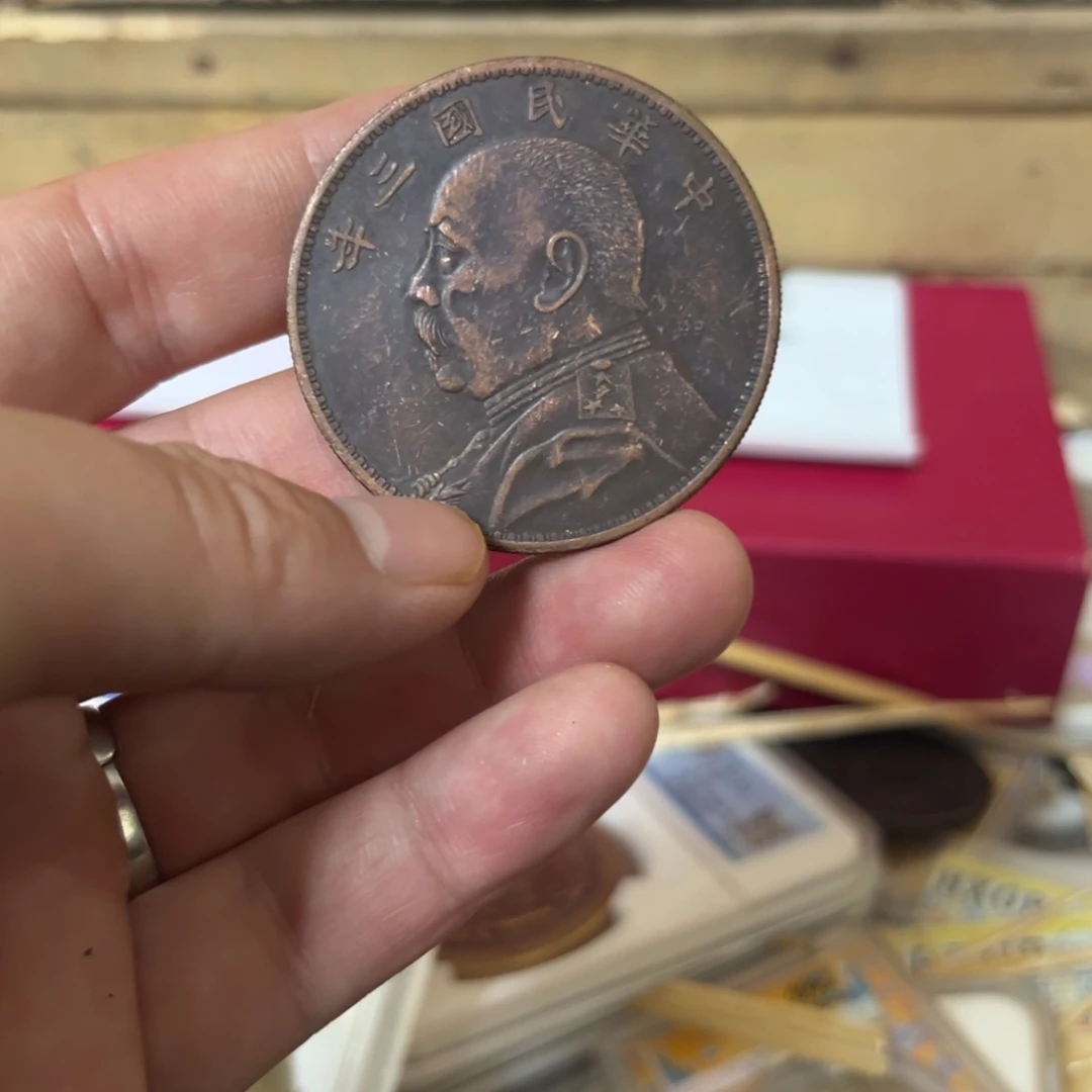 复古 精美龙洋可吹响可翻面工艺品摆件