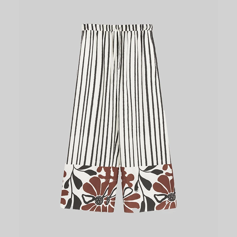 向日葵定位花条纹长裤AC1K515104