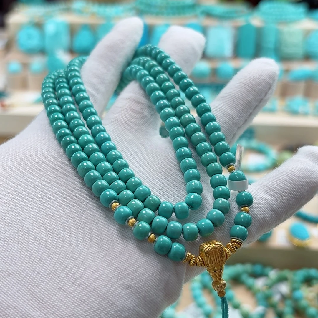 绿松石18K金镶嵌珠宝奇石