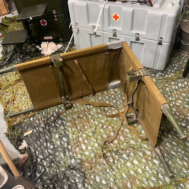 正品土黄色折叠担架床