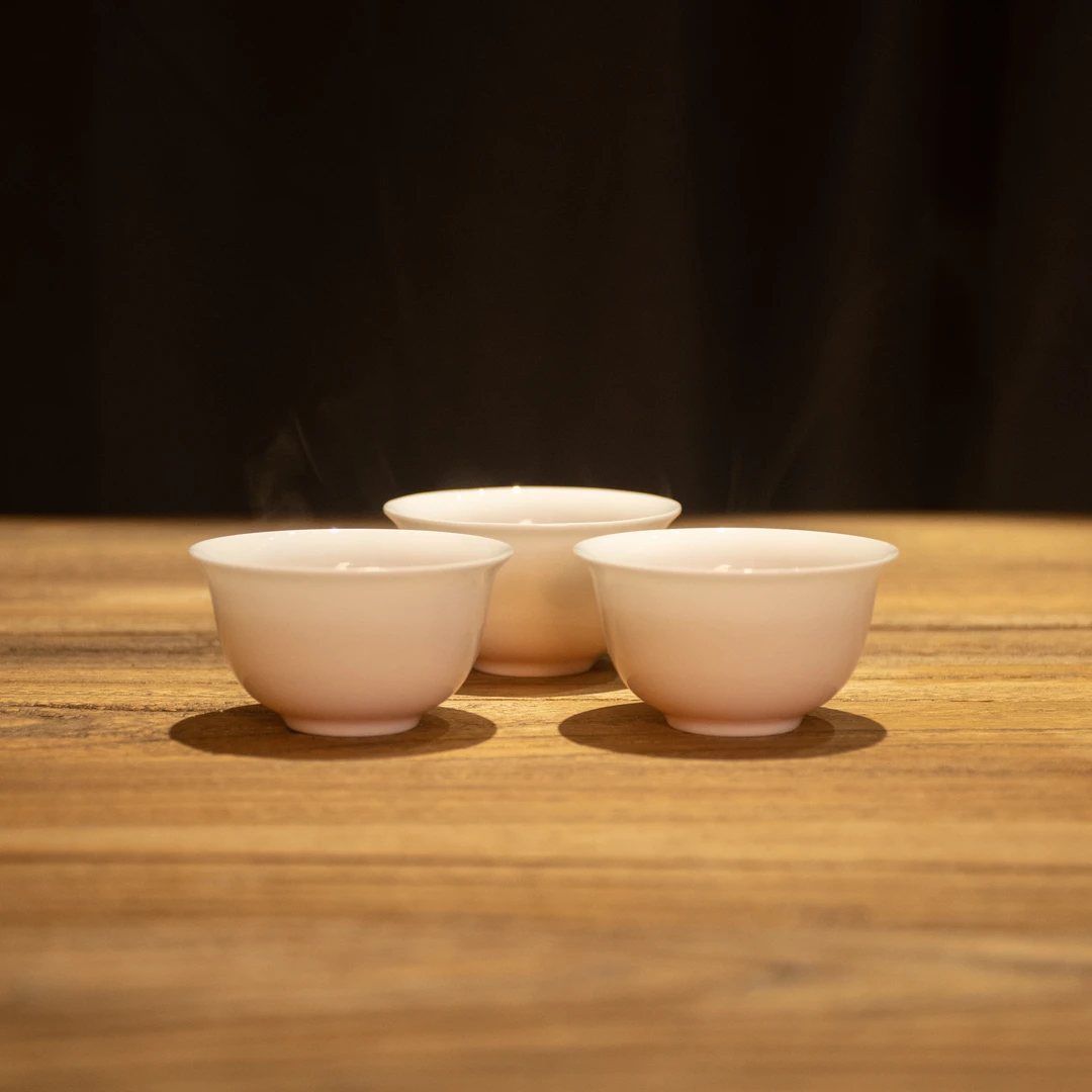 骨瓷工夫茶杯高骨瓷薄胎小巧品茗杯喝茶泡单丛透光