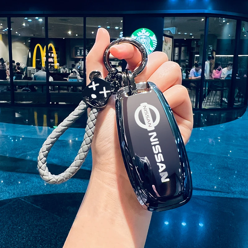 新款日产轩逸钥匙套天籁艾睿雅汽车扣探陆渐变全包保护壳高档装饰