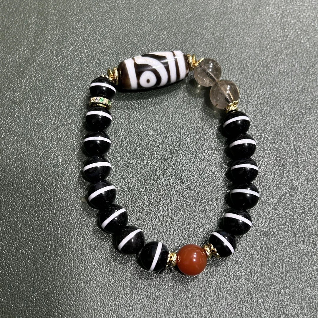 【曹美丽精选】 H57326-两眼线线手串-10mm