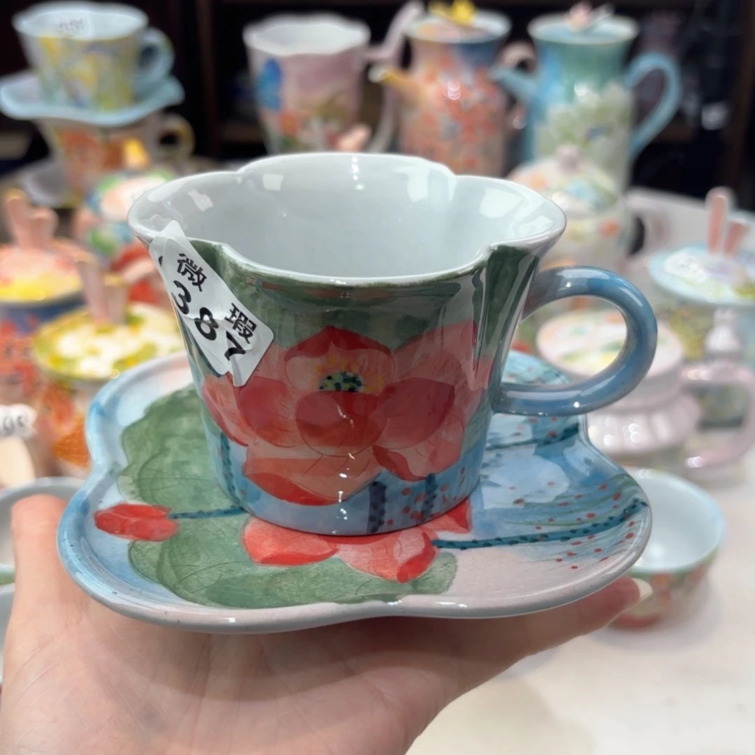 景德镇手绘高温釉下彩陶瓷茶具