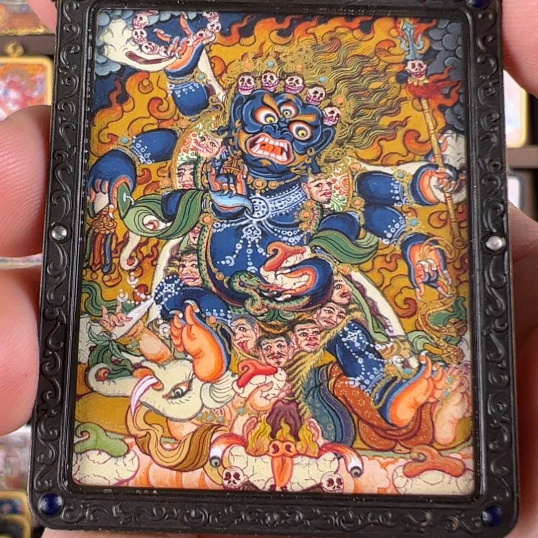S****吊坠大黑天唐卡绘画作品