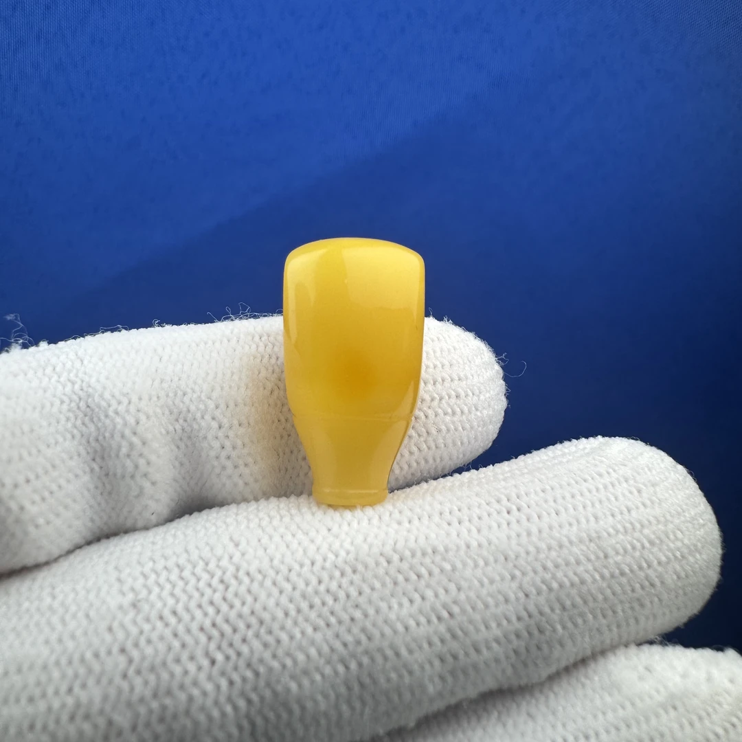 Z2554天然原矿蜜蜡三通11.6mm支持复检
