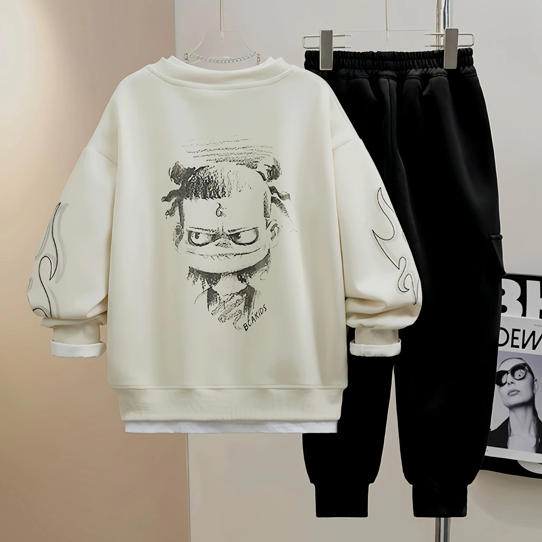 男童春装哪吒套装2025新款中大童春秋儿童装卫衣裤运动休闲两件套