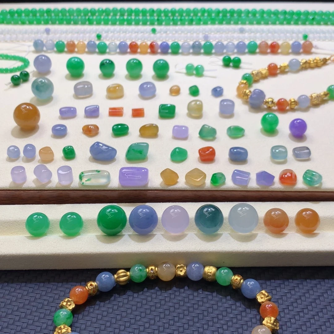 定制翡翠未镶嵌 毛货抛光定制