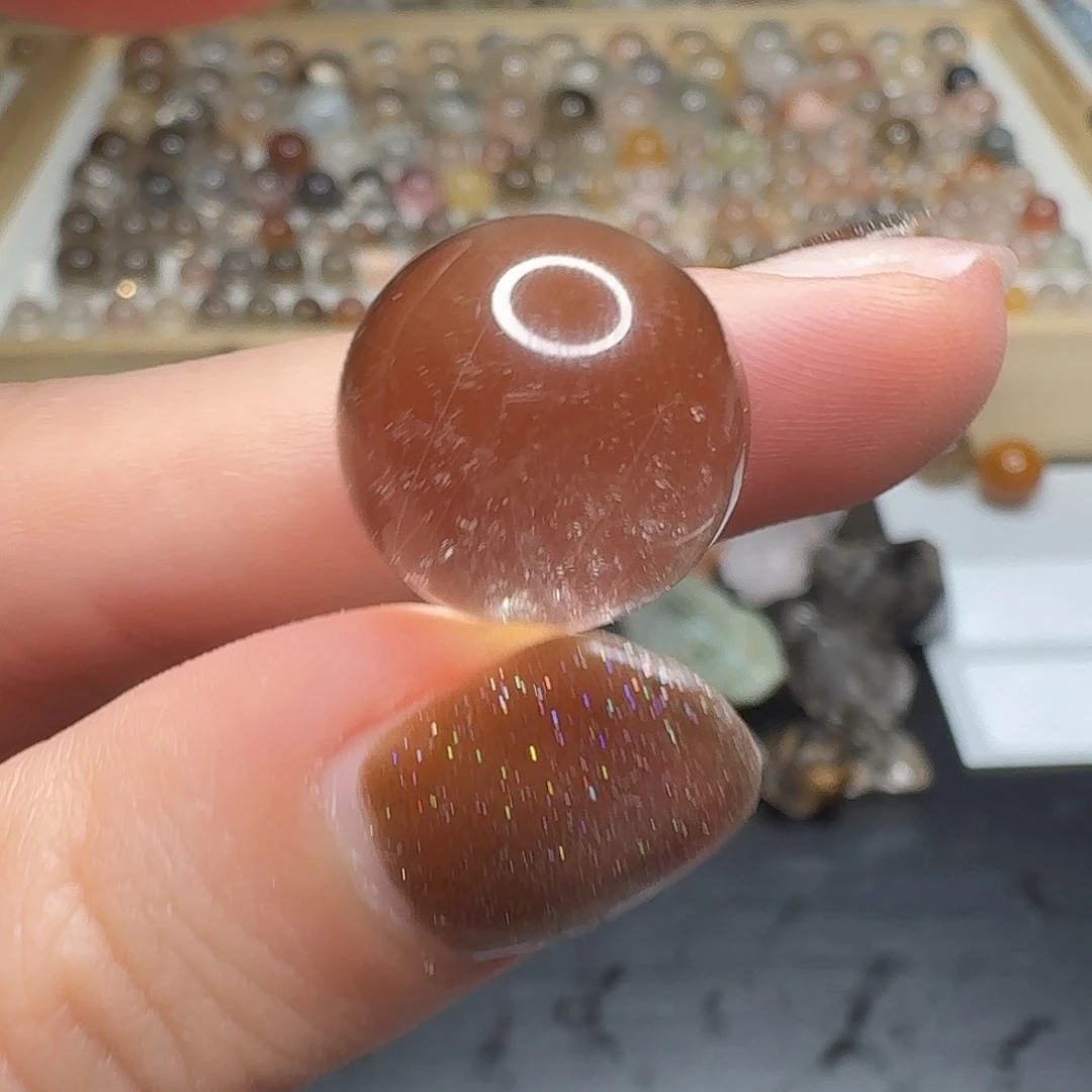手链水晶未镶嵌冰透银兔毛拉丝15.5mm