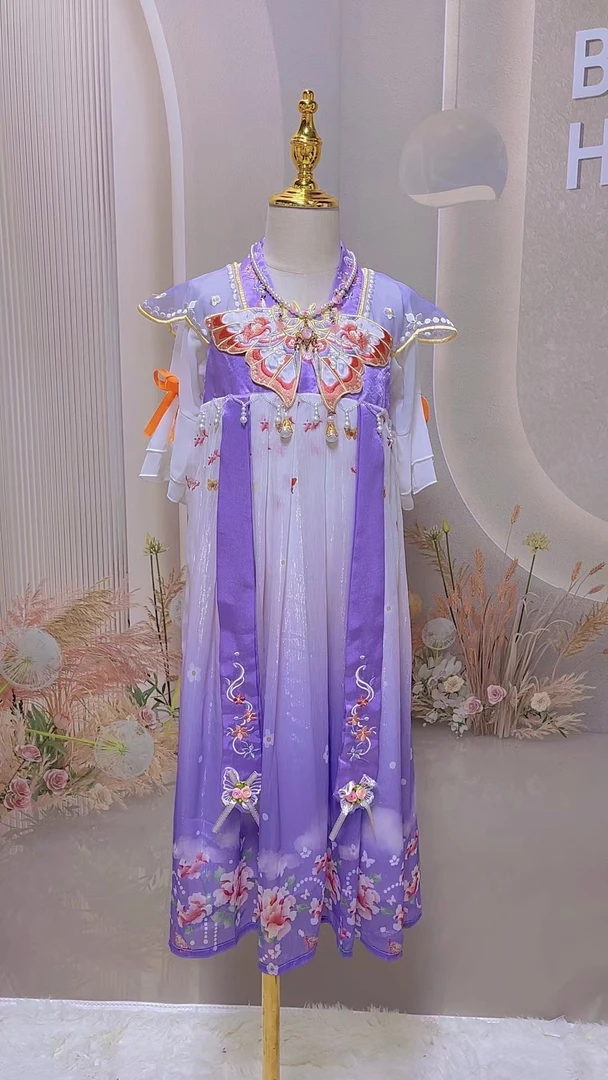 汉服女童夏款2025新款儿童古装国风超仙唐装女孩古风公主裙子夏季