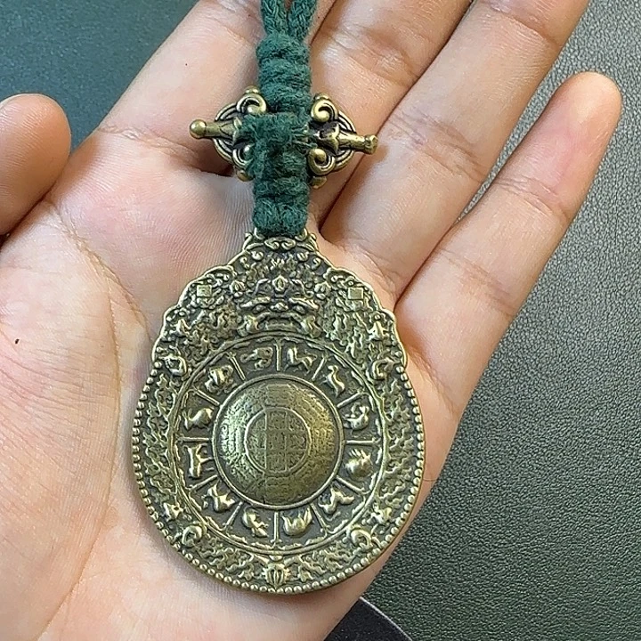 铜铁合金类藏传工艺品九宫八卦