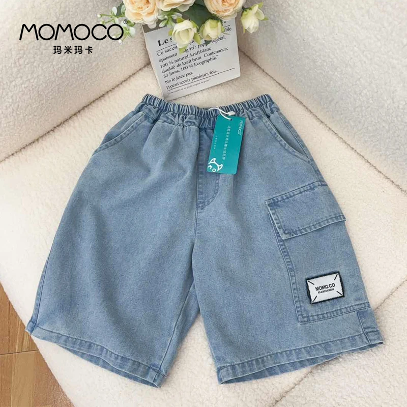 MOMOCO夏季男童小短裤童装宝宝休闲工装牛仔五分裤77230352018