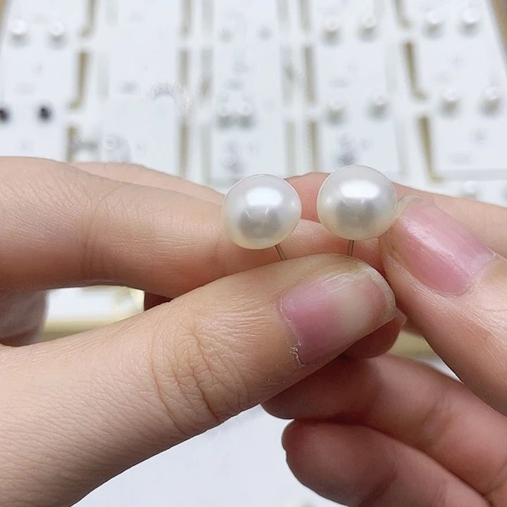 淡水珍珠耳饰银S925镶嵌风****乱