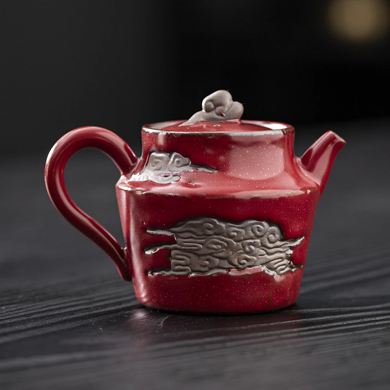 手工原矿老陶泥祥云壶25