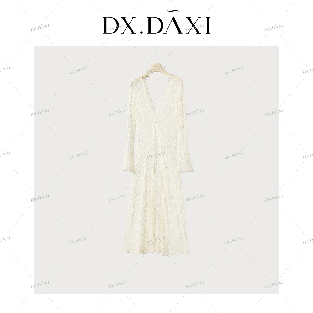 代大喜【浮云织梦】蕾丝开衫薄款外套女款爆款2025新款长袖法式上衣