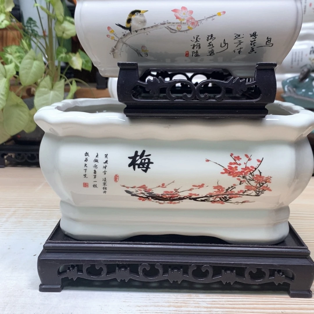 紫砂花盆陶瓷艺术花盆陶瓷