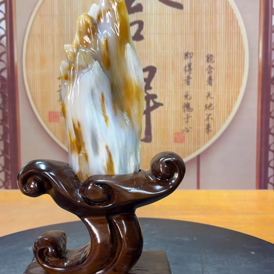 硅化玉（树化玉）未镶嵌摆件