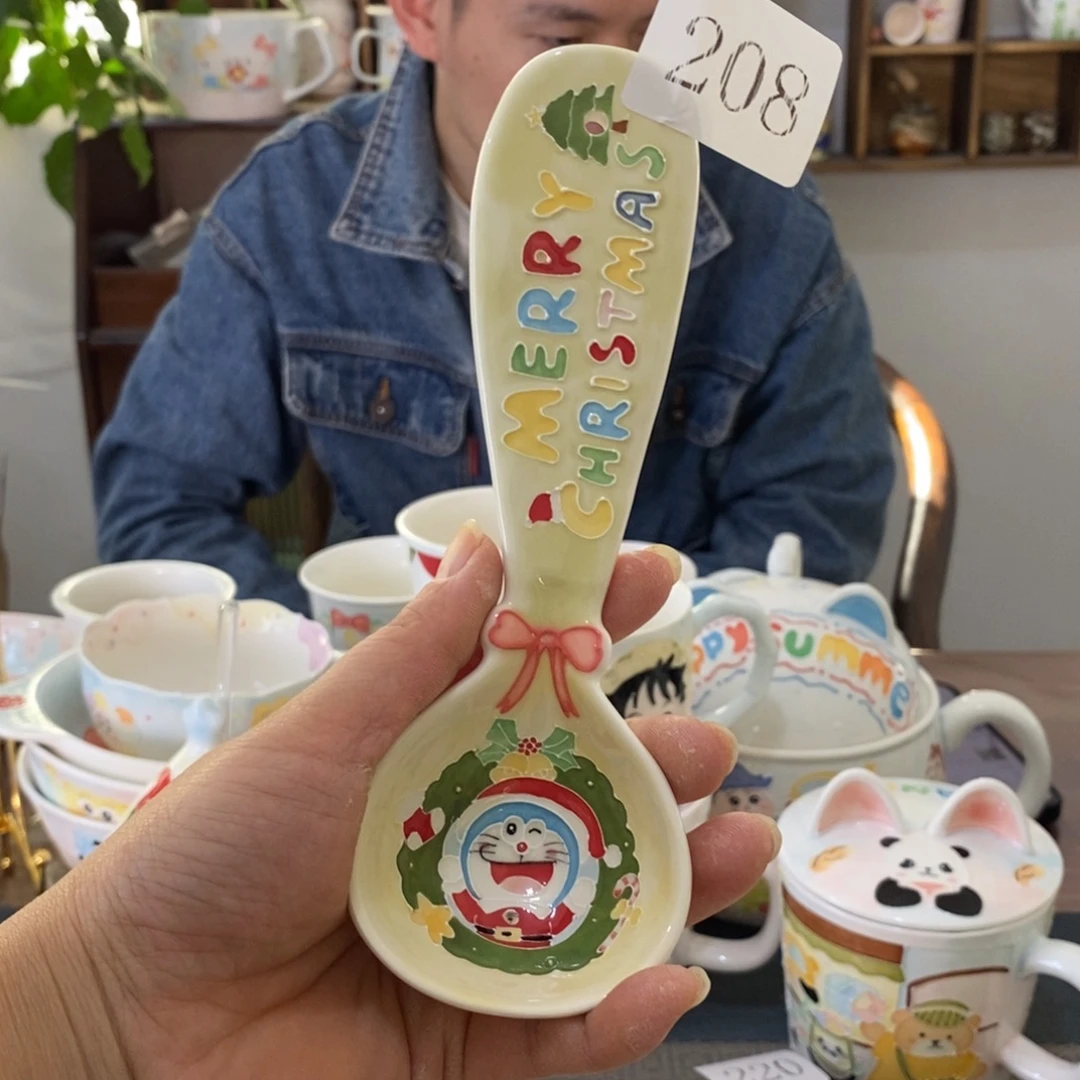 夏***天瓷片景德镇釉下彩手绘