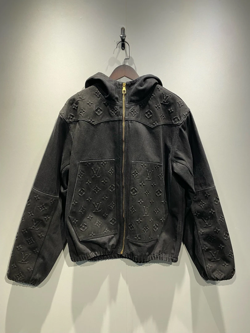 未使用 LouisVuitton/路易威登 黑色伐木牛仔外套 /50码/0005