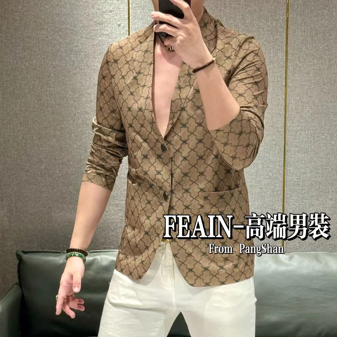 早秋无痕弹力修身小西装6605