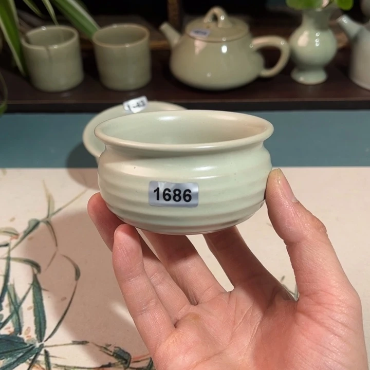 汝瓷1686 柴窑开窑矿石釉