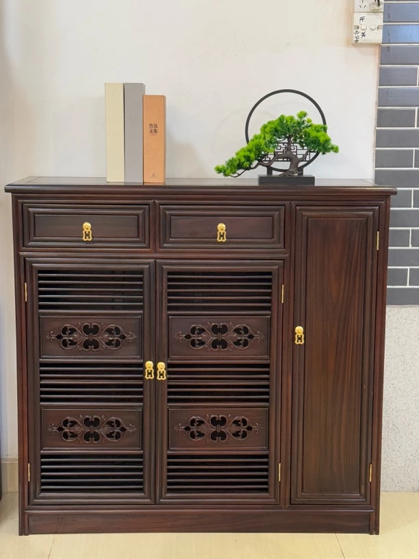 南美酸枝新款三门鞋柜客厅家用