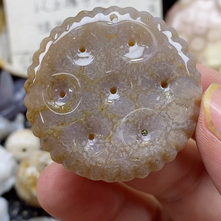 颈饰未镶嵌硅化珊瑚（珊瑚玉）