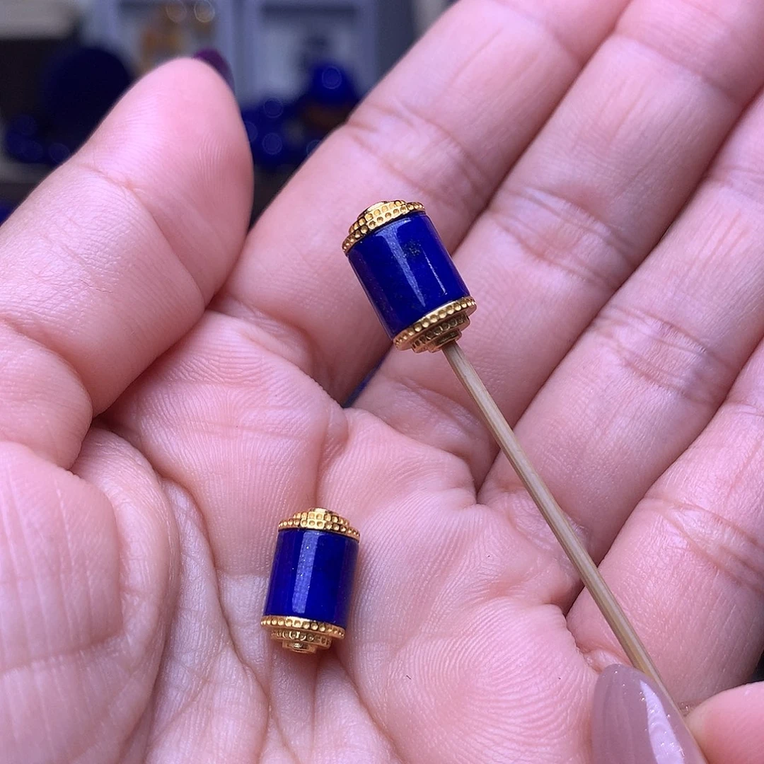 经***角银S925镶嵌青金石精品