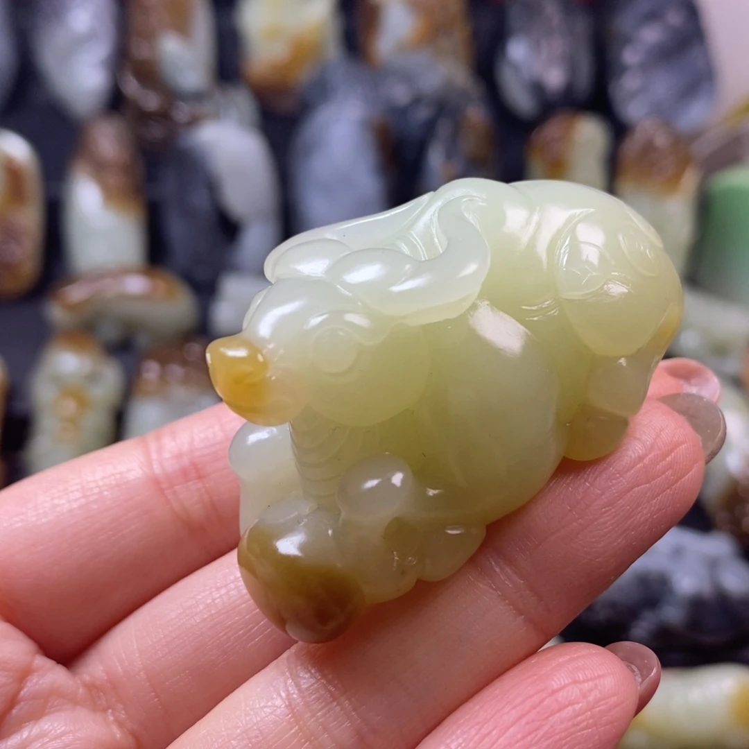 沉***金和田玉未镶嵌把件