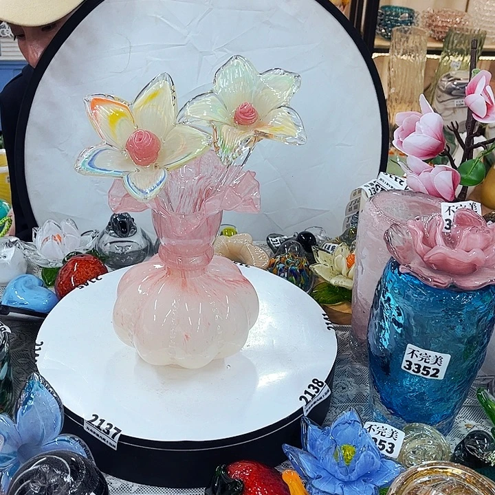 2花1瓶家悦琉璃工艺品