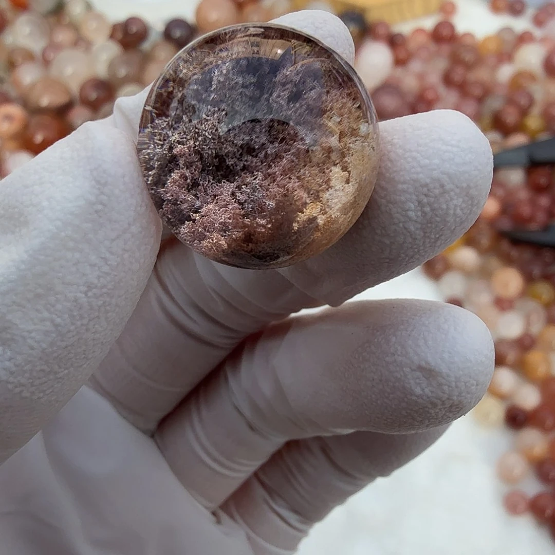 幽灵单珠18.4mm打孔定制不退换未镶嵌水晶大**?