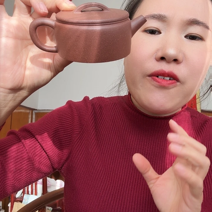 紫砂茶壶紫泥底槽青汉瓦150cc