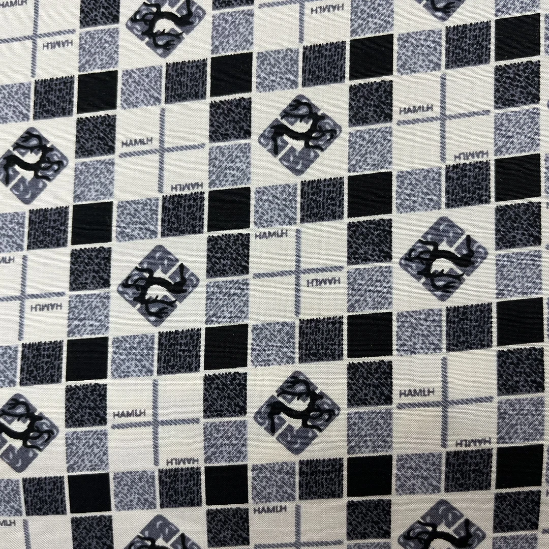 100%棉贡缎！发财鹿格子！服装面料【两米包邮】棉绸布