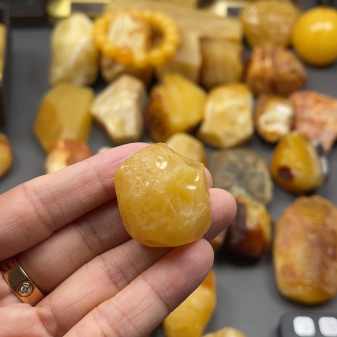 【闪购商品】未镶嵌定制琥珀老*天然琥珀蜜蜡原石定制y