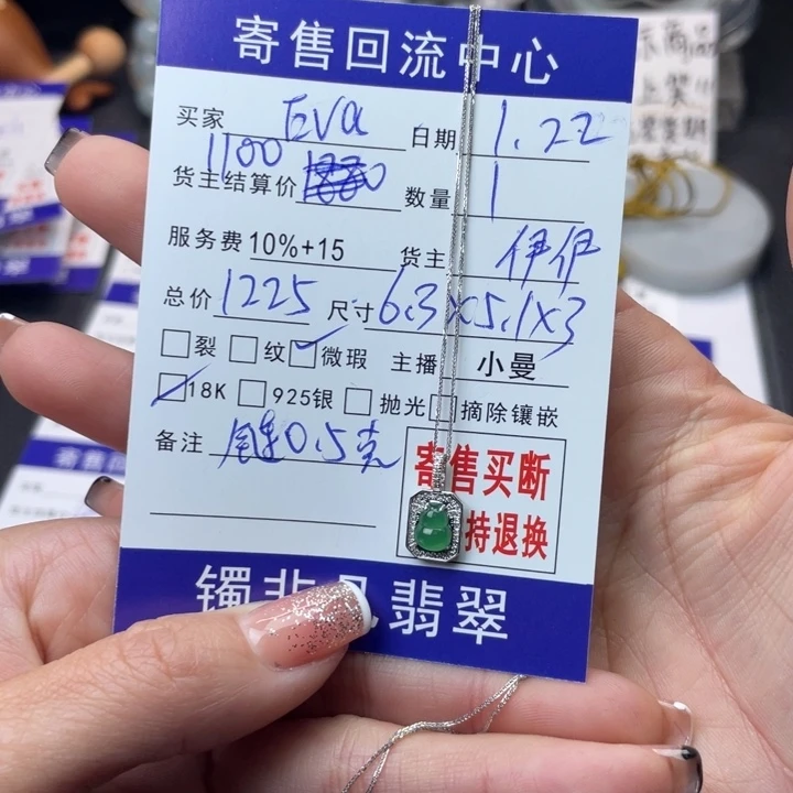 翡翠颈饰18K金镶嵌E*a2235888969999