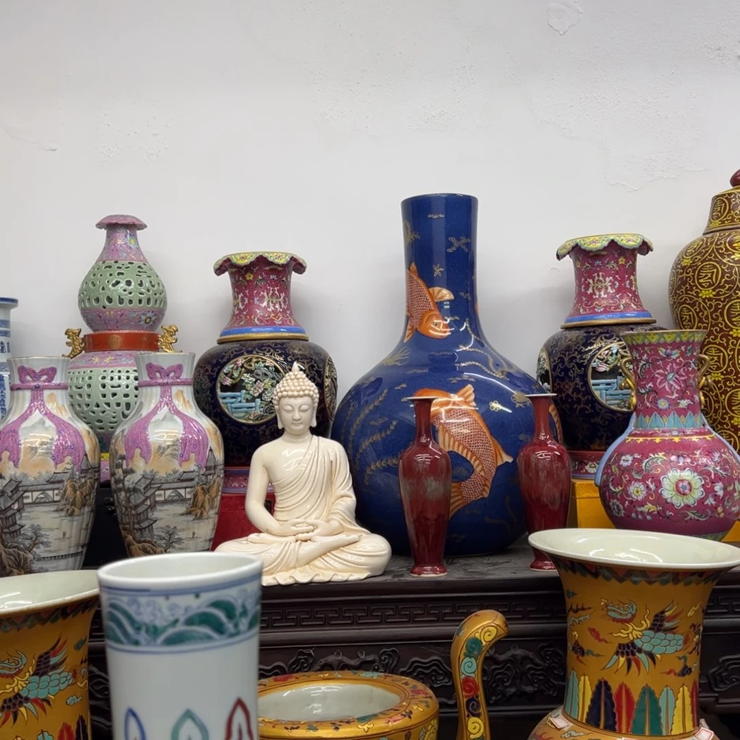摆件陶瓷器瓷器粗气喜庆