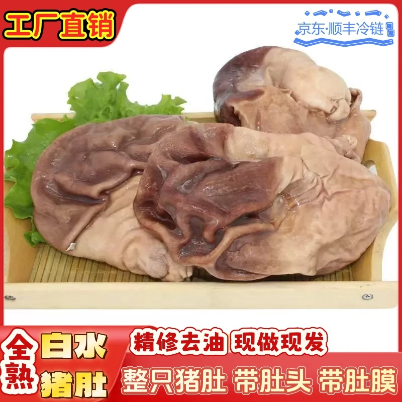 【到手三斤】全熟白水猪肚整只猪肚带肚头 烧菜炖汤 原味原色3-4个
