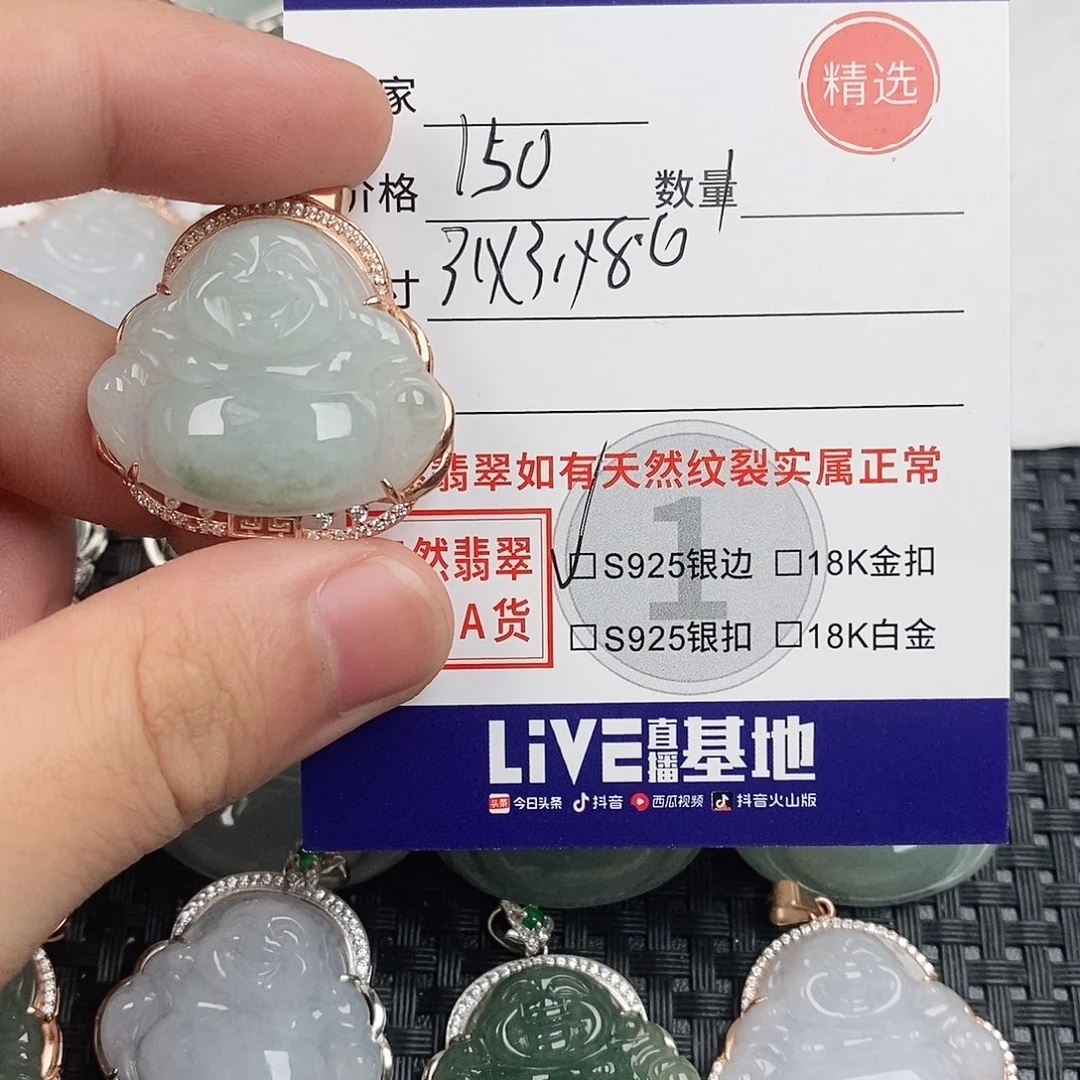 翡翠银S925镶嵌颈饰