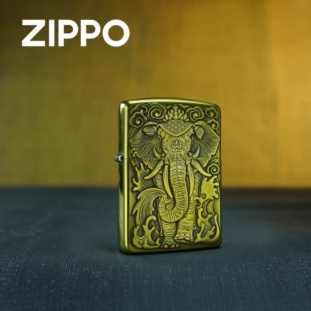 ZIPPO 打火机正品 168黄铜牛魔王大象DY9912FD 0448