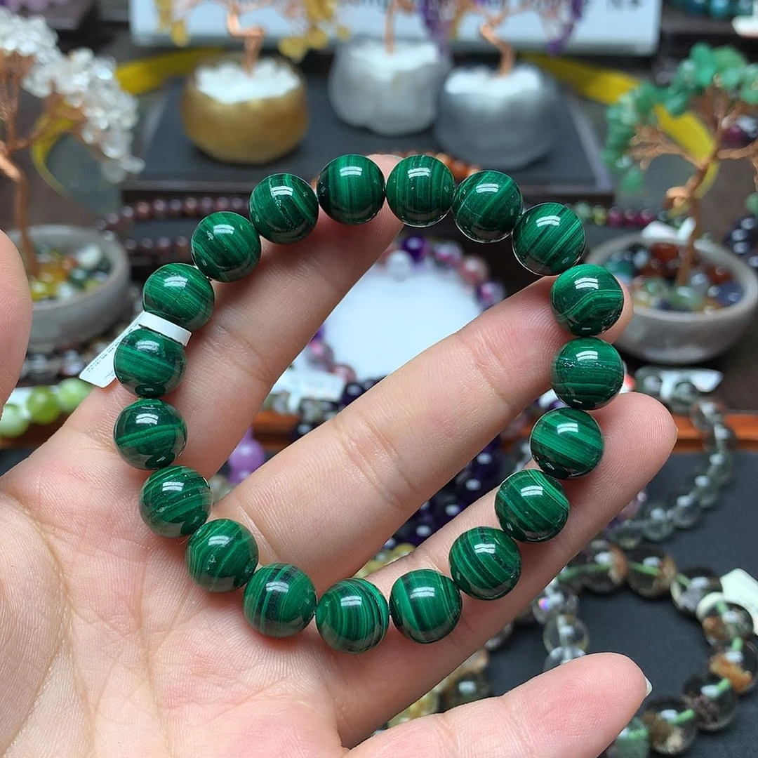 孔雀石未镶嵌手链手链