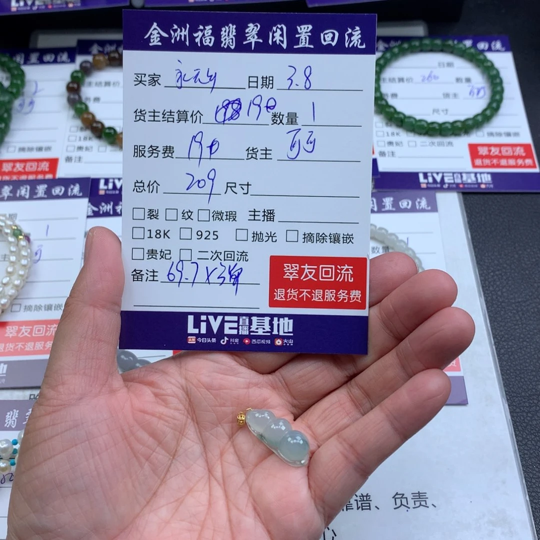 【闪购商品】翡翠颈饰未镶嵌永****号