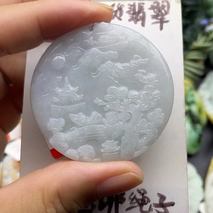 颈饰未镶嵌翡翠天然翡翠