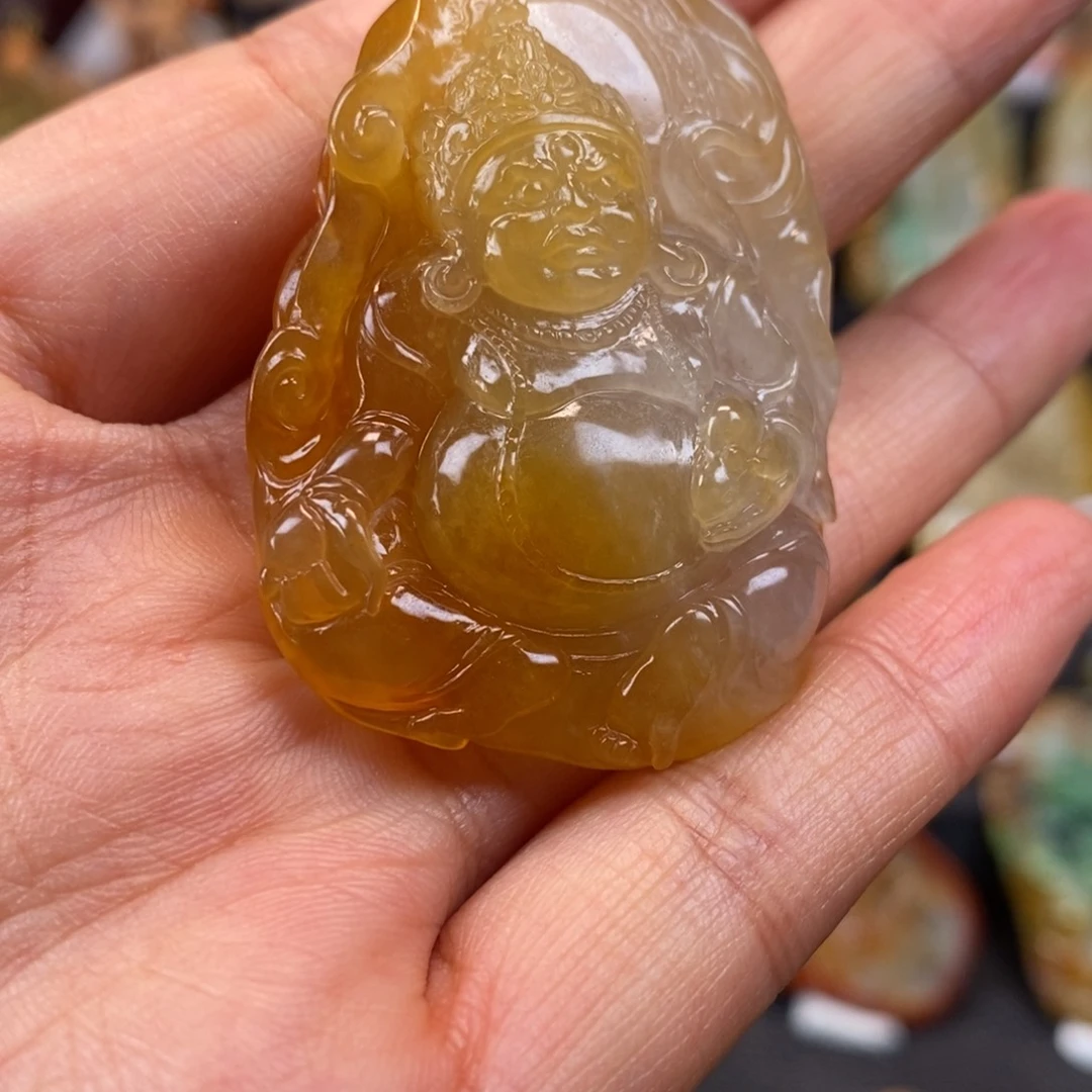 西***枝翡翠挂件未镶嵌天然翡翠A货