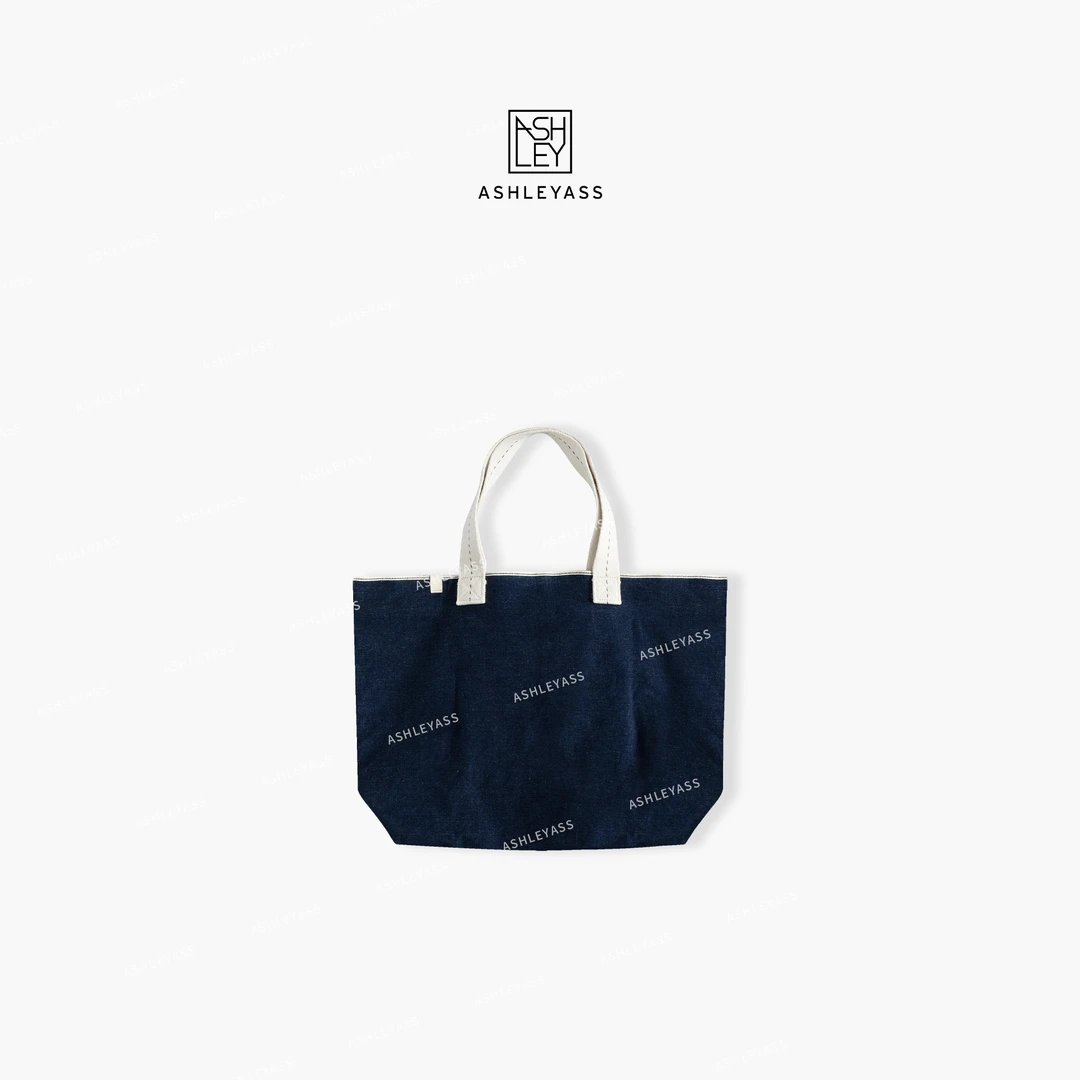 【ASHLEYASS】精梳牛仔布托特包无弹牛仔织带提手包包LSP420286S