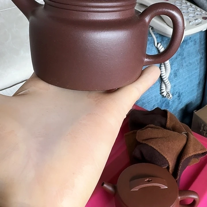 紫砂茶壶1****2紫泥德中230cc微瑕半手