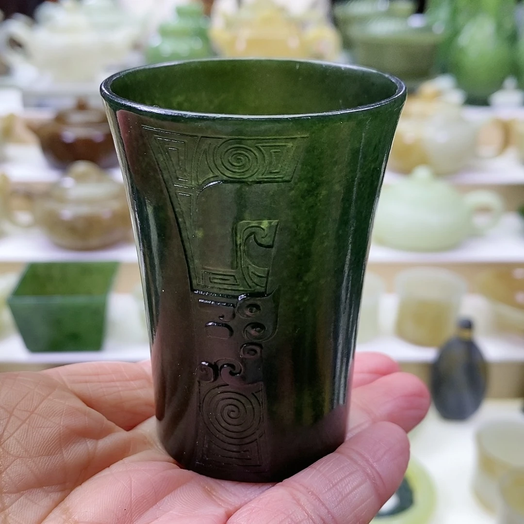 和田玉茶杯未镶嵌