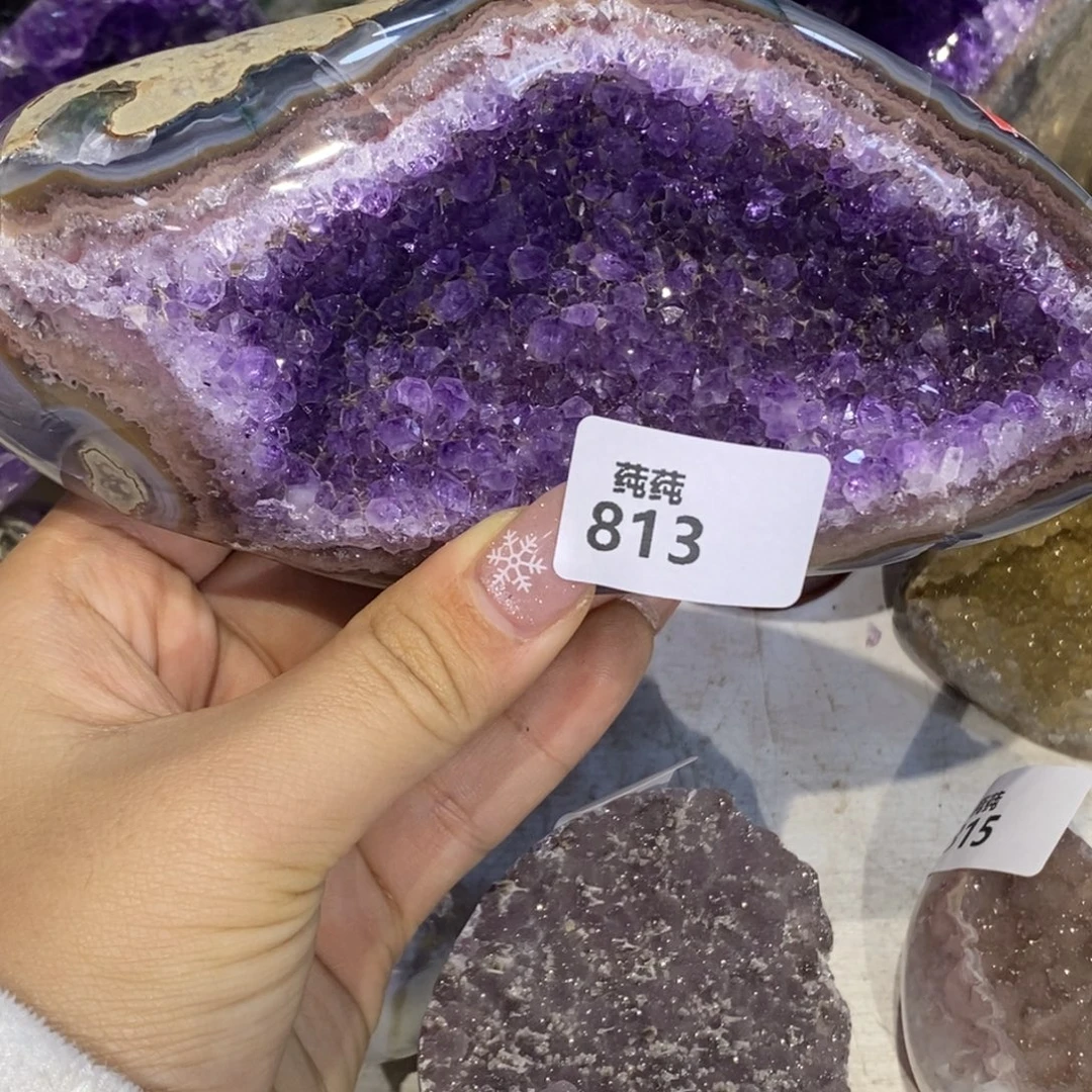紫晶大型摆件（非配饰）未镶嵌钱袋子
